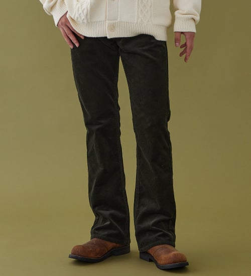 Lee(リー)の【予約P】AMERICAN STANDARD 102 ブーツカット コーデュロイ【暖】|パンツ/パンツ/メンズ|オリーブ