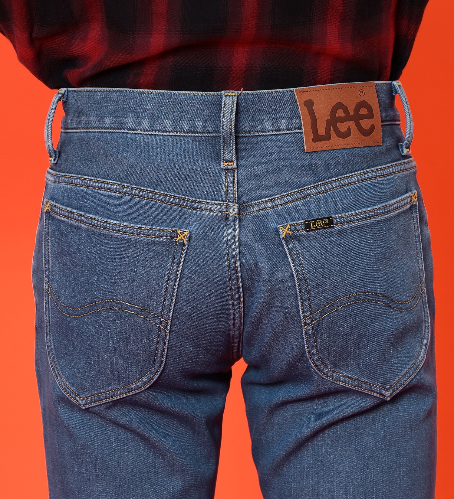 Lee(リー)の【BLACKFRIDAY】【3,000円OFF】【裏起毛】AMERICAN STANDARD 102 ブーツカット【暖】|パンツ/デニムパンツ/メンズ|中色ブルー