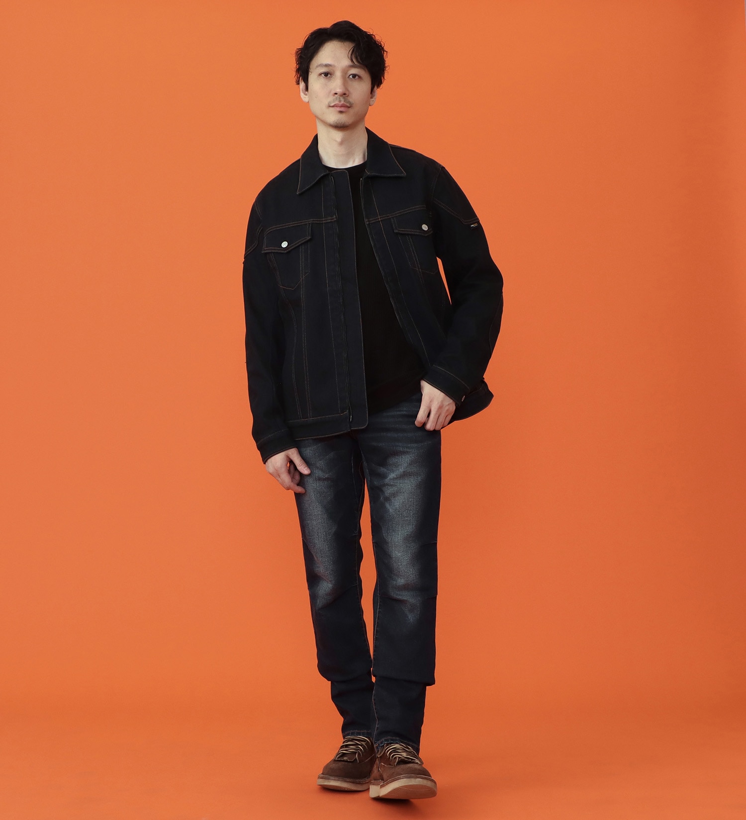 EDWIN(エドウイン)の【56design別注】バイク用 WILD FIRE ライディングジーンズ デニムパンツ 【ストレッチ/CORDURA/冬用/暖】|パンツ/デニム / ジーンズパンツ/メンズ|濃色ブルー