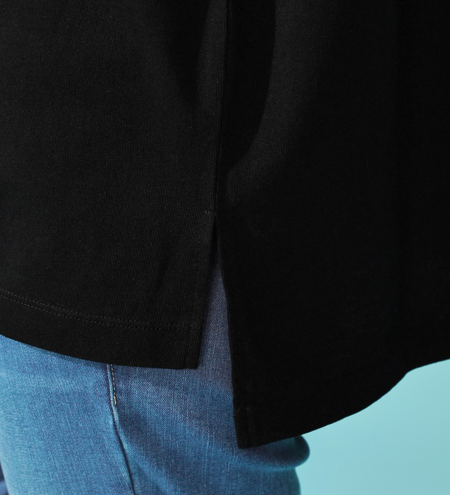 C17(シーセブンティーン)のC17 半袖デニムポケットTシャツ|トップス/Tシャツ/カットソー/レディース|ブラック