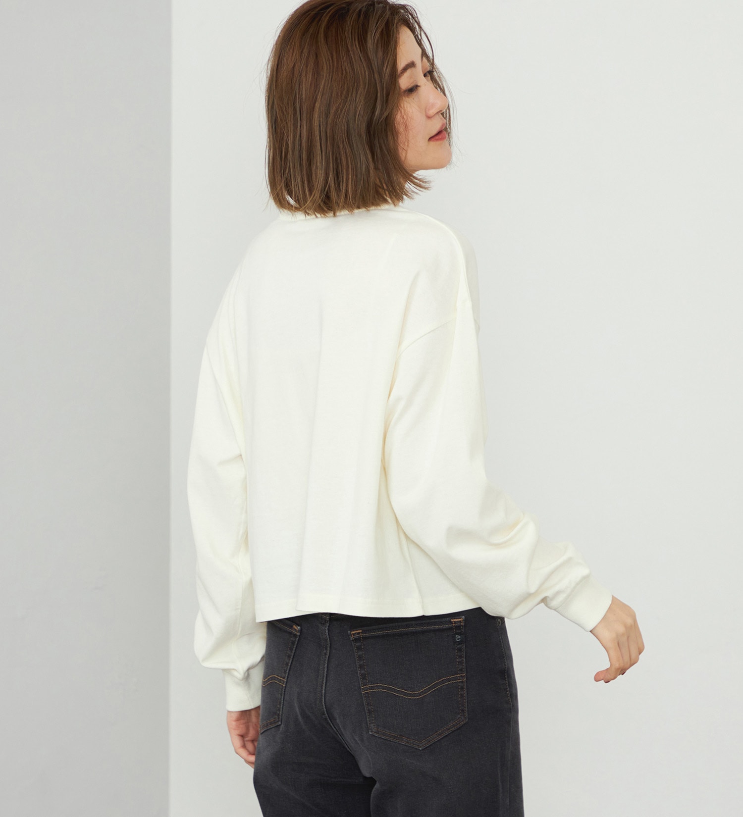 C17(シーセブンティーン)のC17 デニムポケットTシャツ/長袖|トップス/Tシャツ/カットソー/レディース|オフホワイト