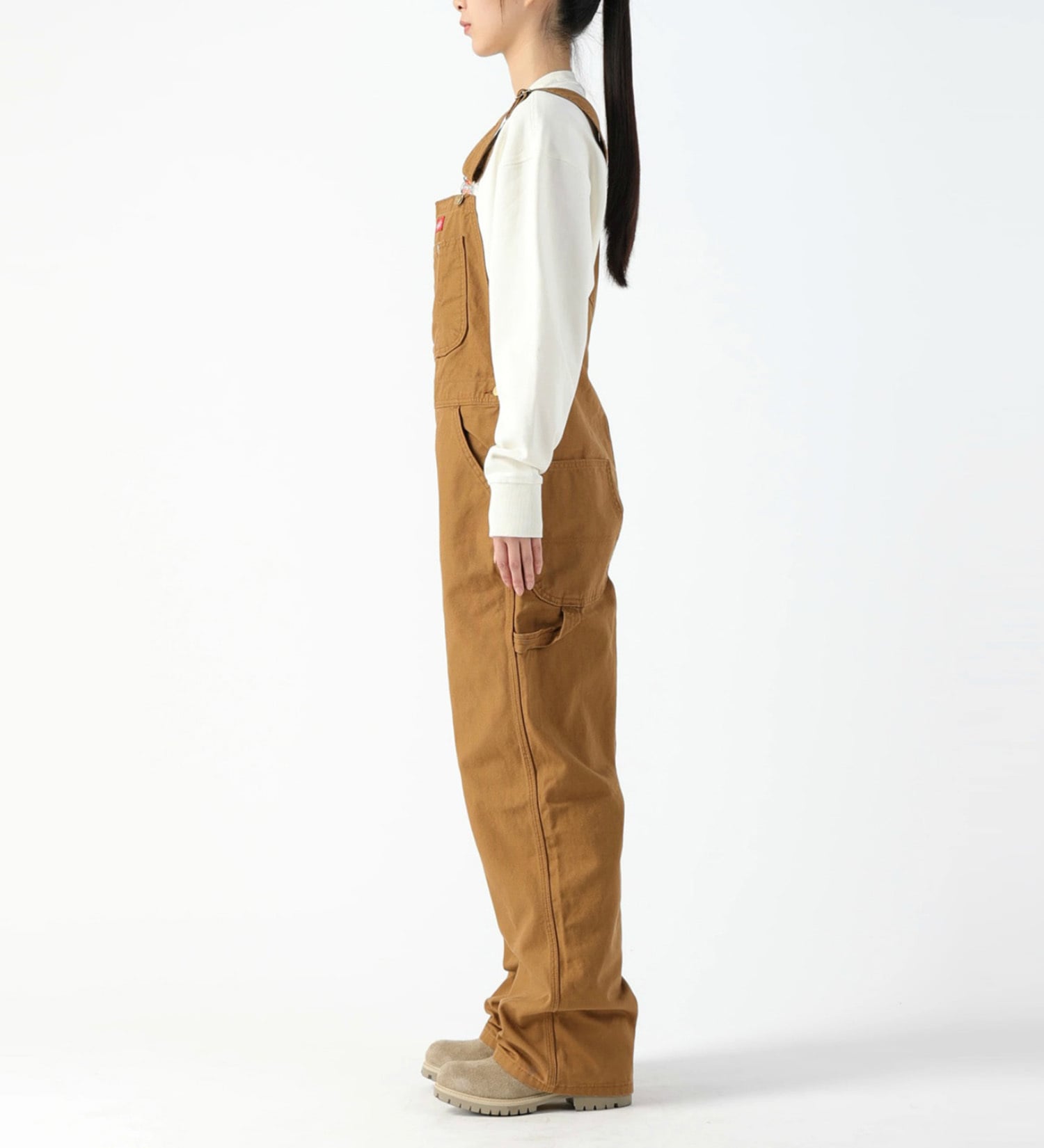 Dickies(ディッキーズ)のビブオーバーオール "DB100" (レングス30インチ)|オールインワン/サロペット/オーバーオール/レディース|ブラウン
