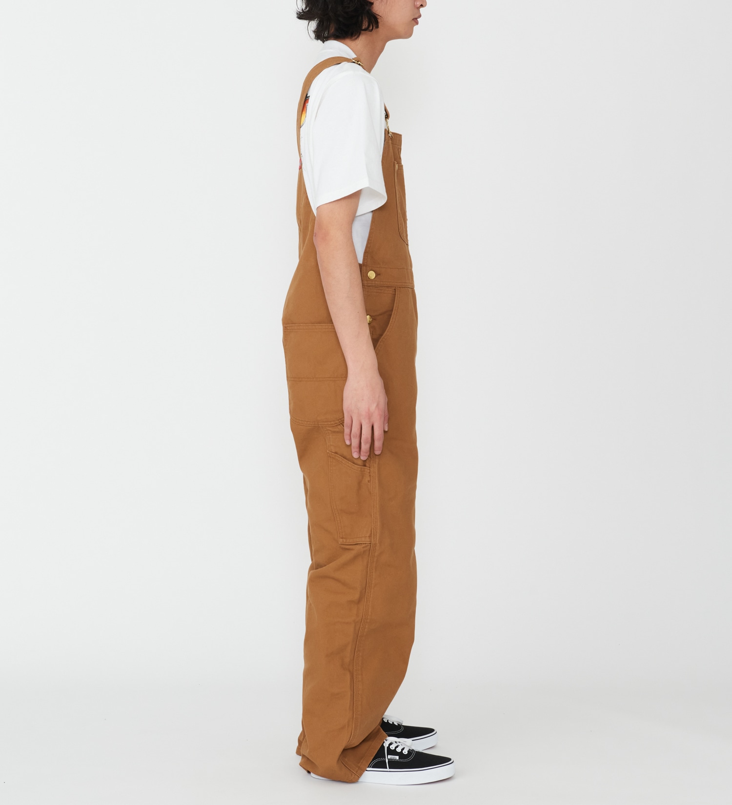 Dickies(ディッキーズ)のダックキャンバス リブオーバーオール|オールインワン/サロペット/オーバーオール/メンズ|ブラウン