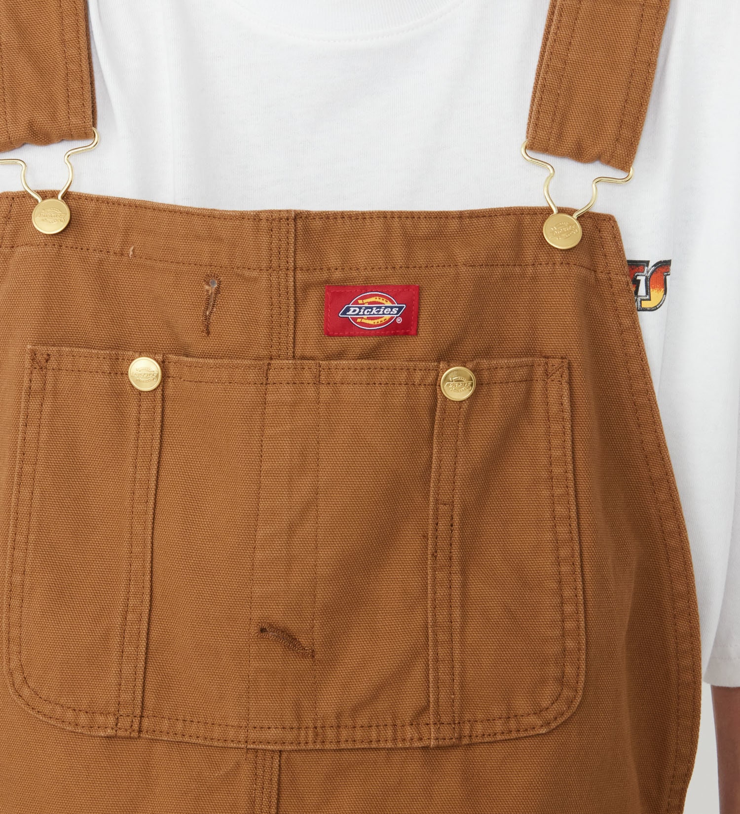 Dickies(ディッキーズ)のダックキャンバス リブオーバーオール|オールインワン/サロペット/オーバーオール/メンズ|ブラウン