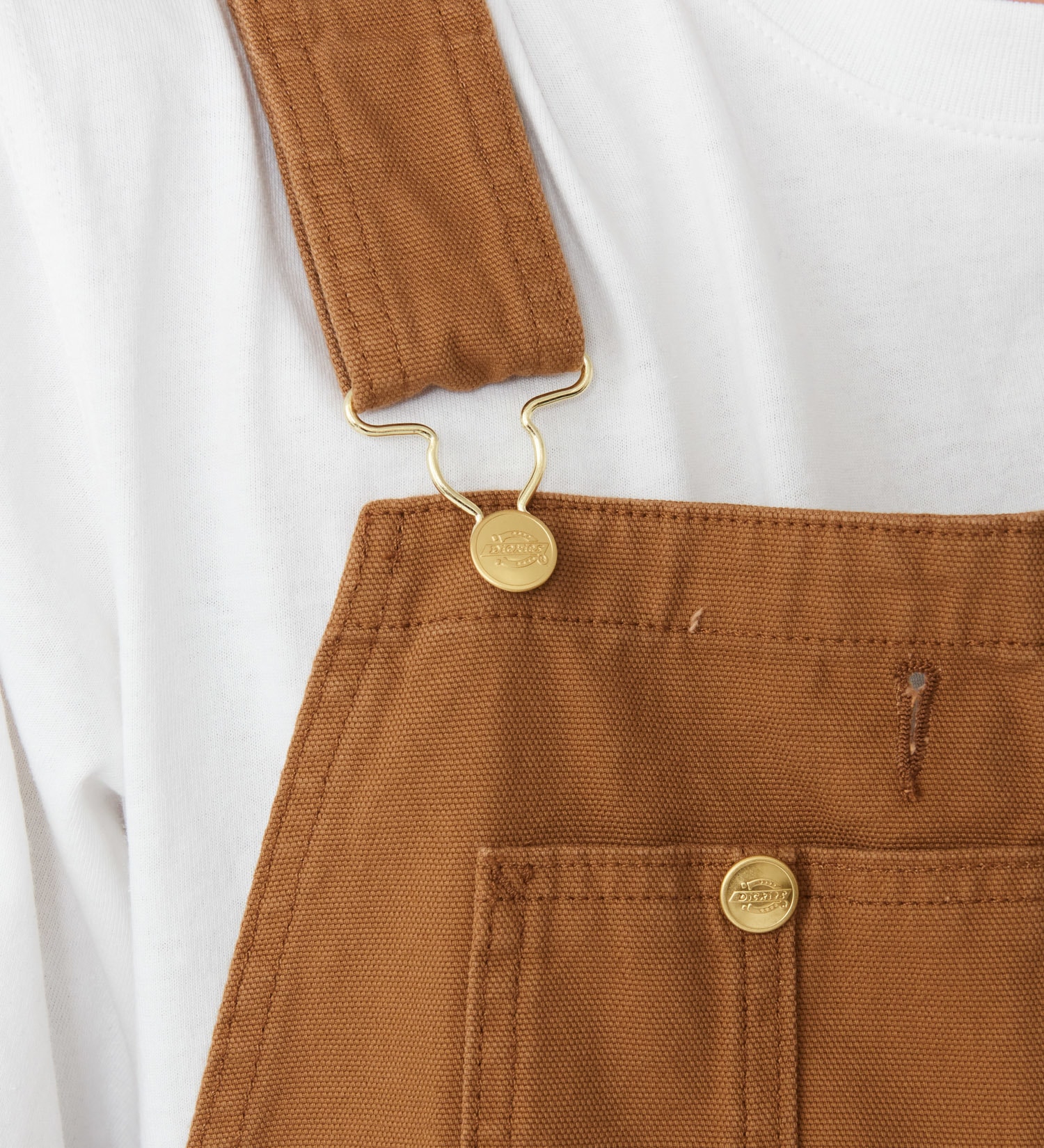 Dickies(ディッキーズ)のダックキャンバス リブオーバーオール|オールインワン/サロペット/オーバーオール/メンズ|ブラウン