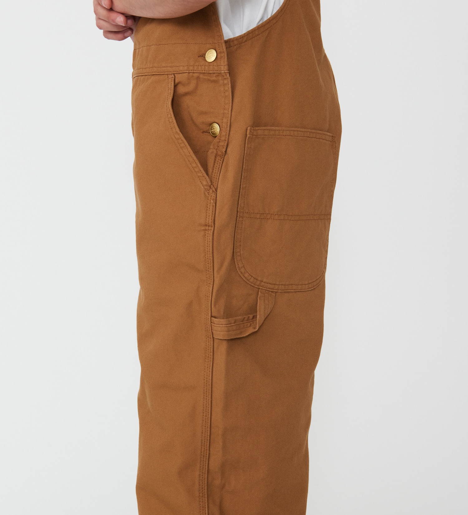 Dickies(ディッキーズ)のダックキャンバス リブオーバーオール|オールインワン/サロペット/オーバーオール/メンズ|ブラウン