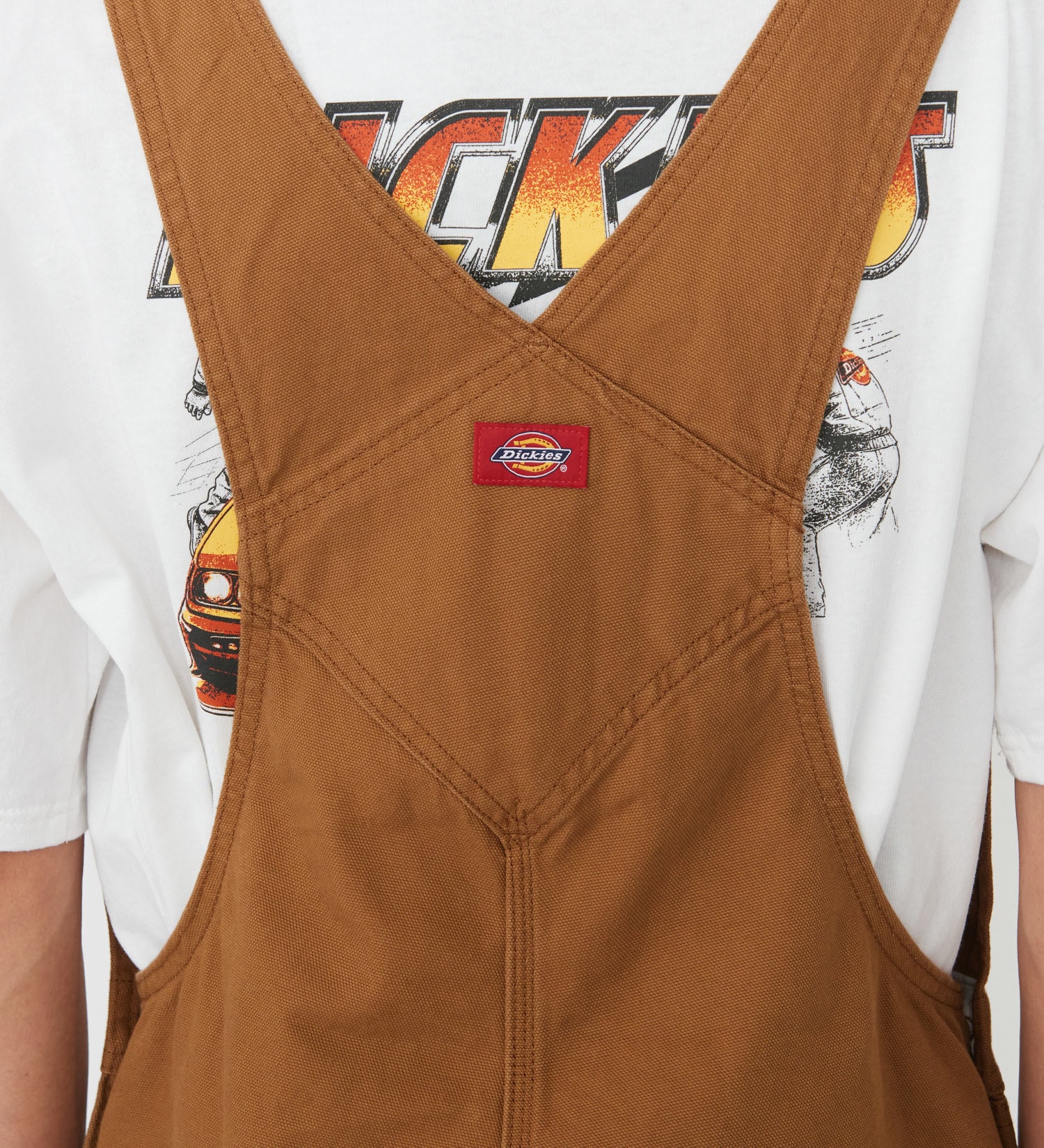 Dickies(ディッキーズ)のダックキャンバス リブオーバーオール|オールインワン/サロペット/オーバーオール/メンズ|ブラウン