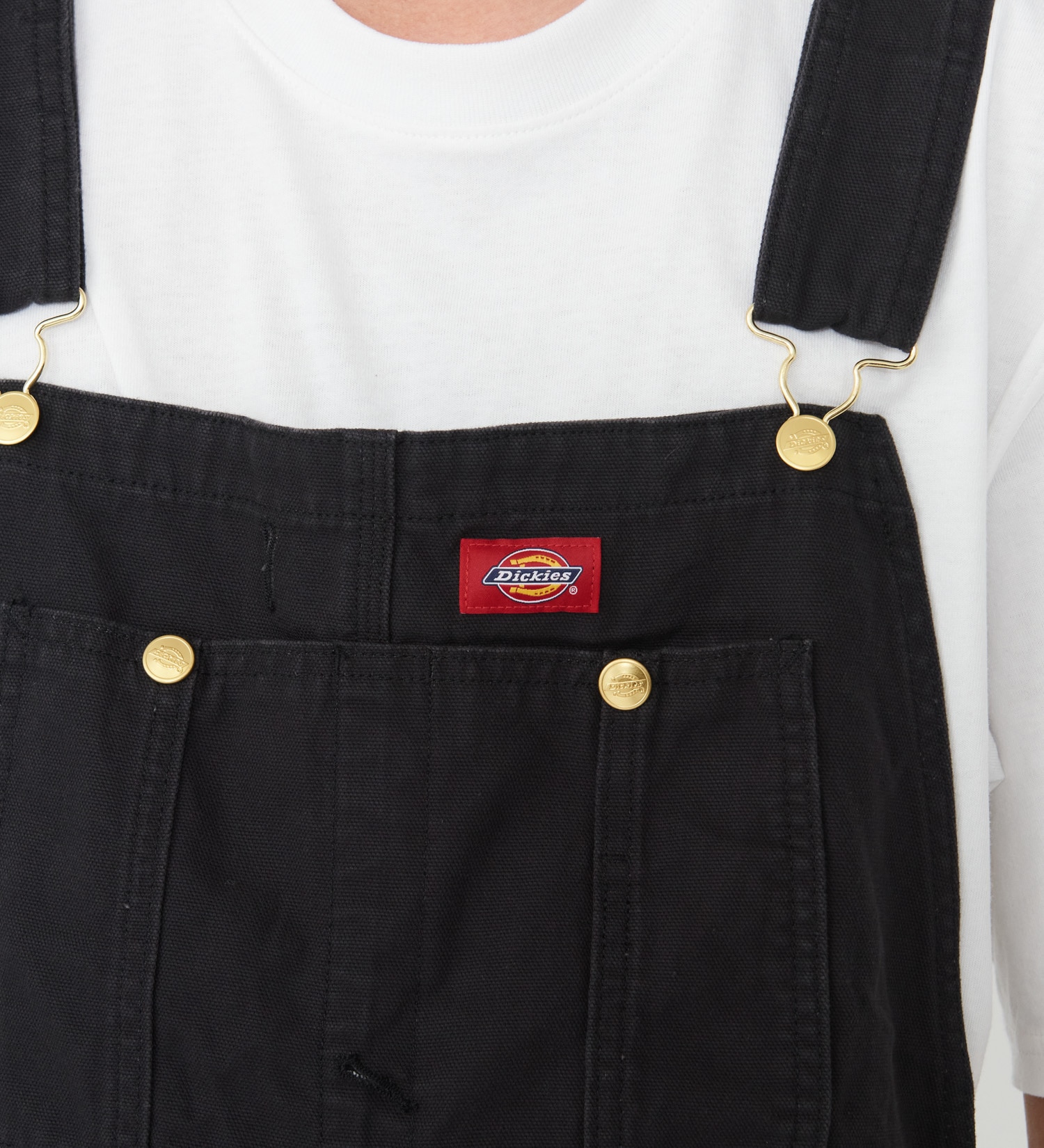 Dickies(ディッキーズ)のダックキャンバス リブオーバーオール|オールインワン/サロペット/オーバーオール/メンズ|ブラック
