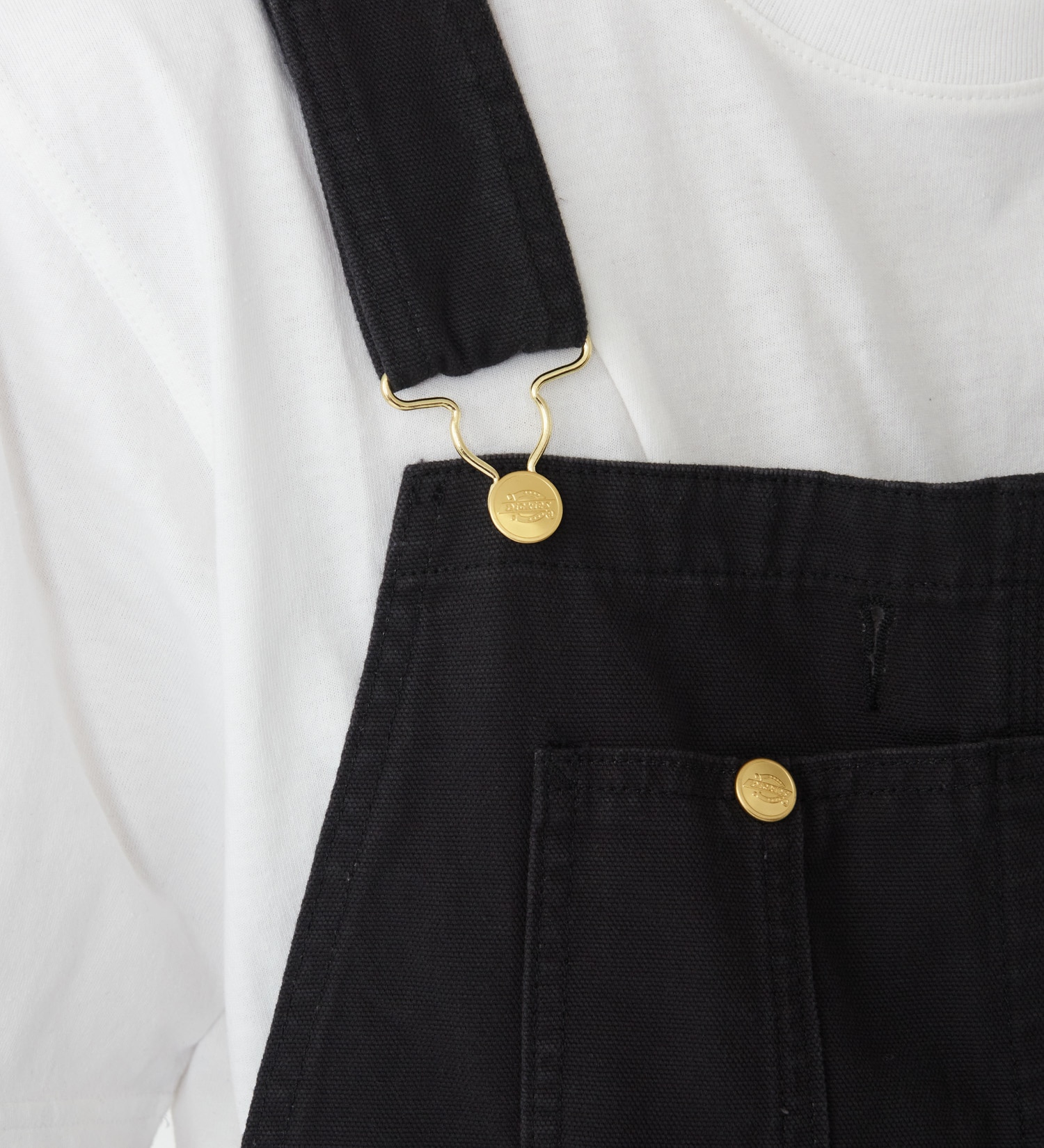 Dickies(ディッキーズ)のダックキャンバス リブオーバーオール|オールインワン/サロペット/オーバーオール/メンズ|ブラック
