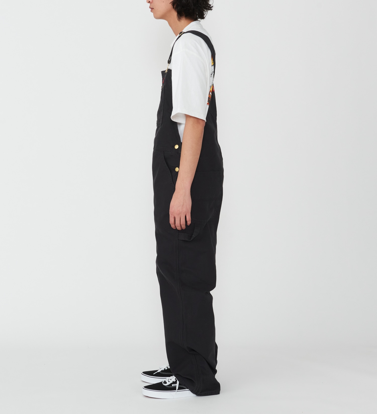 Dickies(ディッキーズ)のダックキャンバス リブオーバーオール|オールインワン/サロペット/オーバーオール/メンズ|ブラック