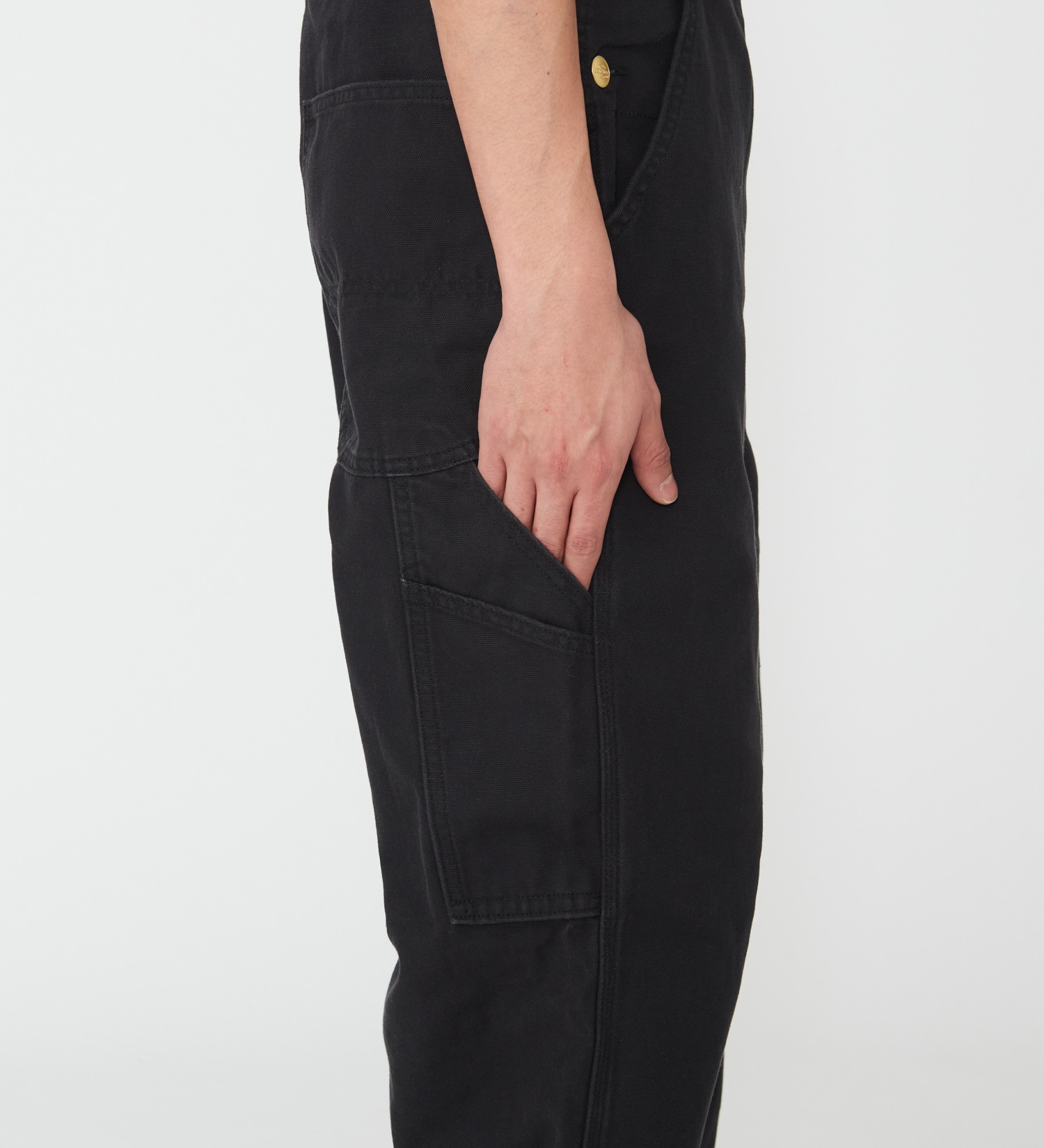 Dickies(ディッキーズ)のダックキャンバス リブオーバーオール|オールインワン/サロペット/オーバーオール/メンズ|ブラック