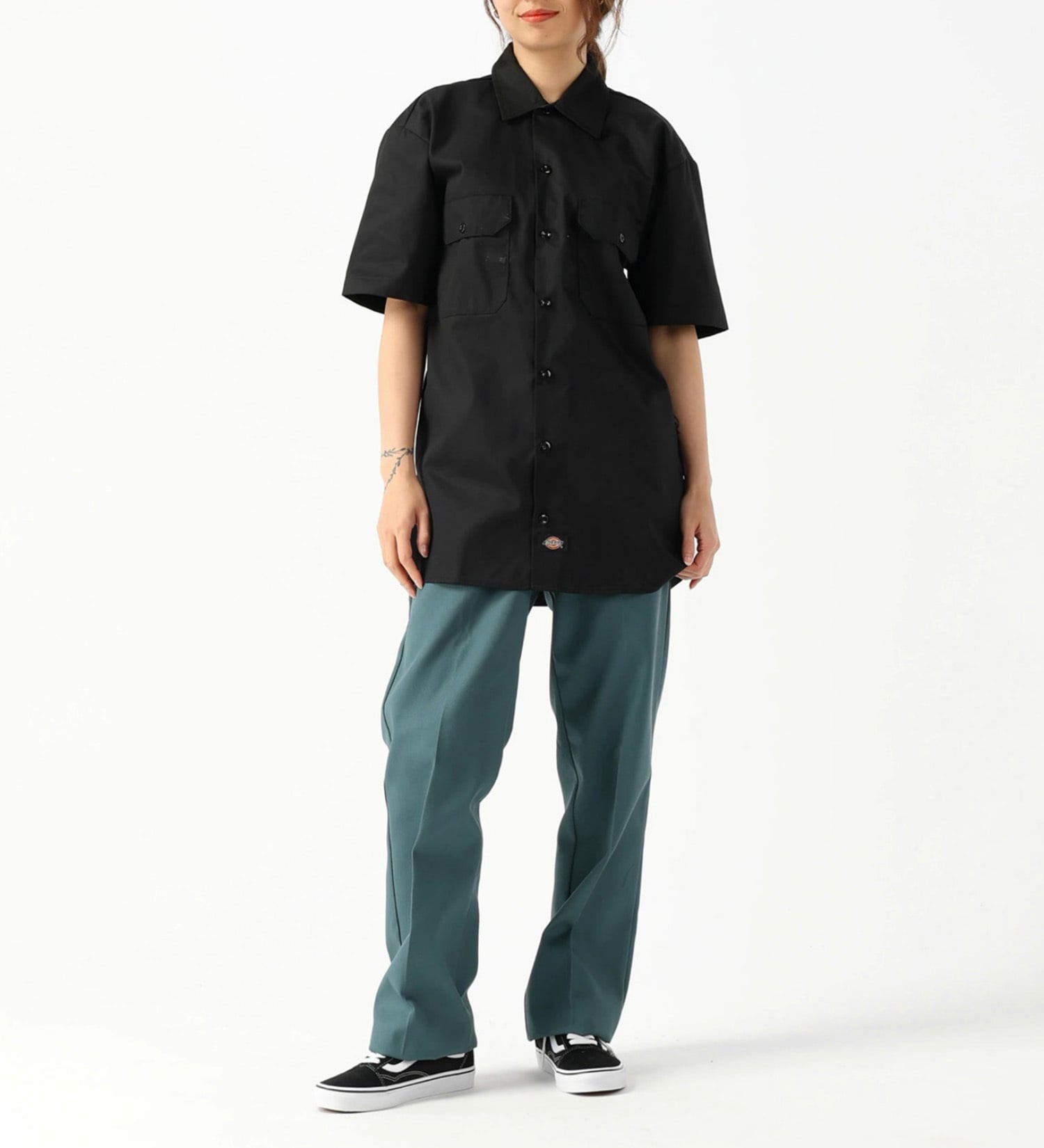 Dickies(ディッキーズ)のワークシャツ 半袖 "1574"|トップス/シャツ/ブラウス/メンズ|ブラック
