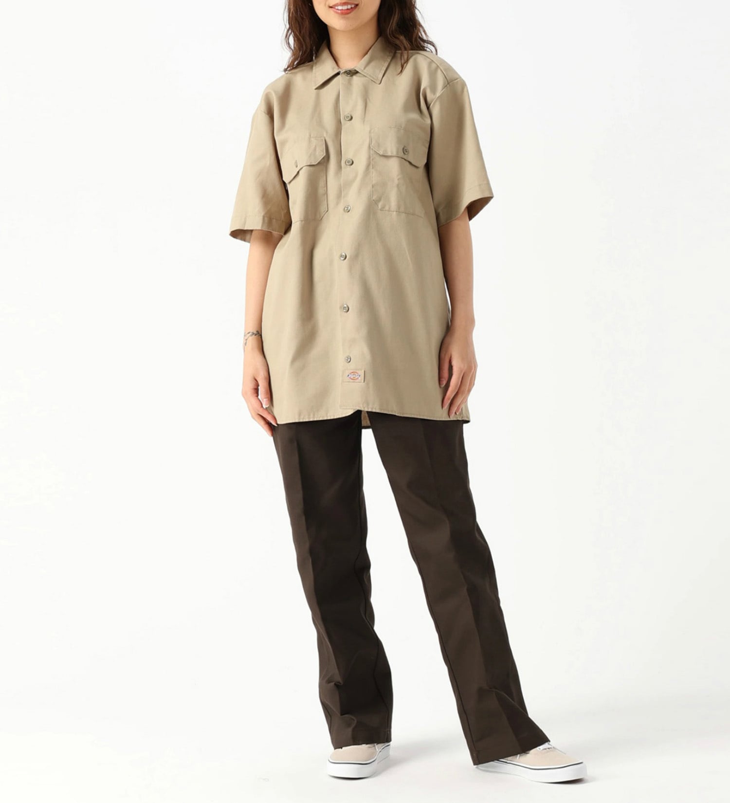 Dickies(ディッキーズ)のワークシャツ 半袖 "1574"|トップス/シャツ/ブラウス/メンズ|サンドベージュ