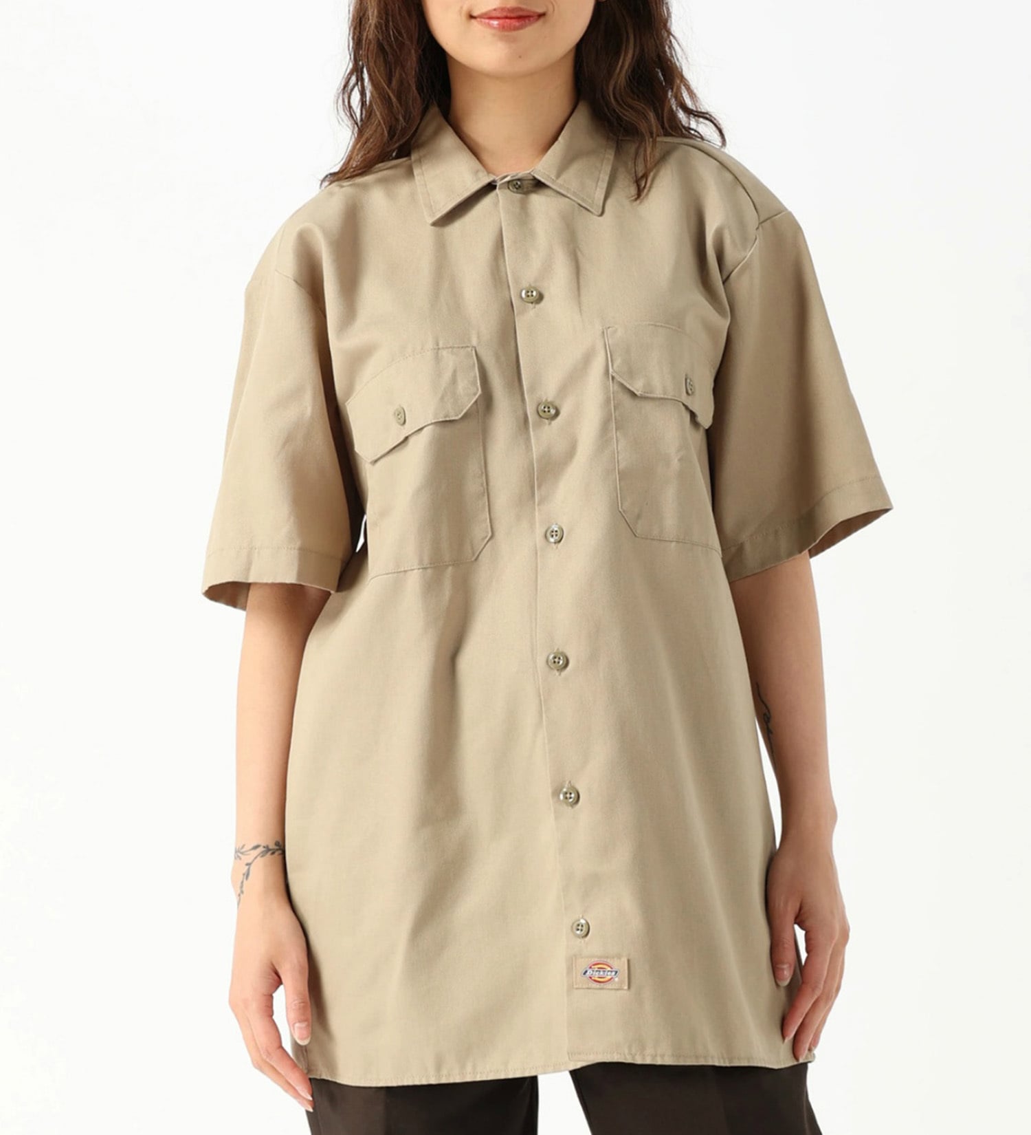 Dickies(ディッキーズ)のワークシャツ 半袖 "1574"|トップス/シャツ/ブラウス/メンズ|サンドベージュ