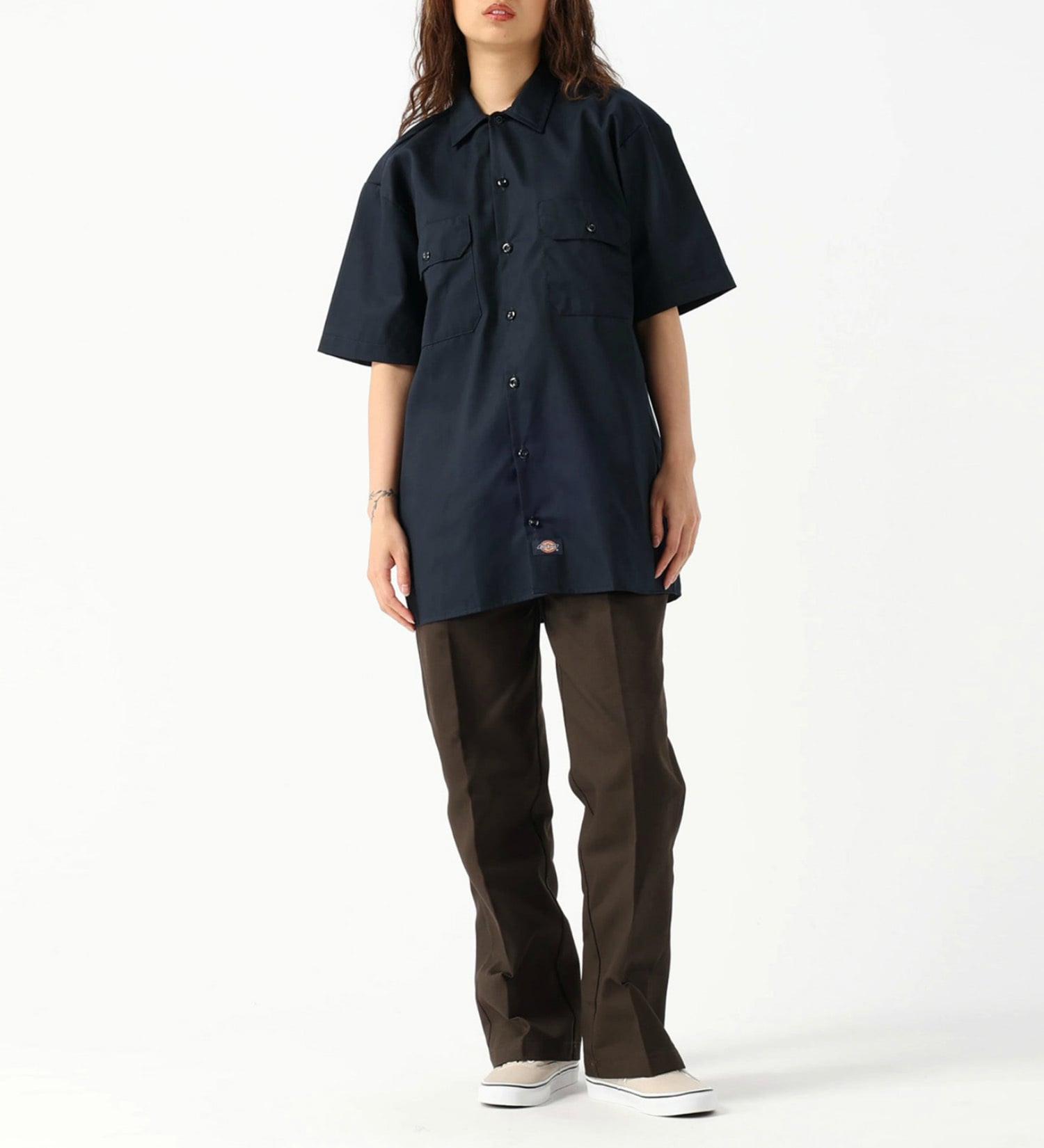 Dickies(ディッキーズ)のワークシャツ 半袖 "1574"|トップス/シャツ/ブラウス/メンズ|ネイビー