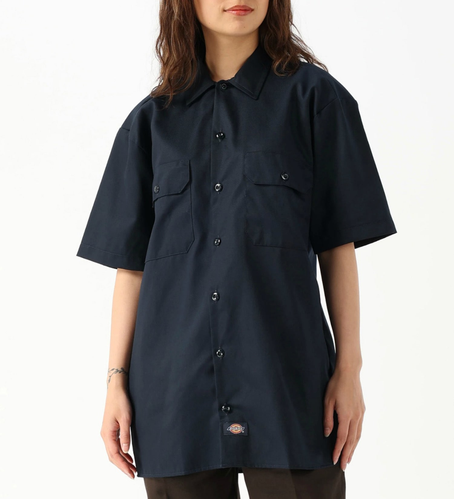 Dickies(ディッキーズ)のワークシャツ 半袖 "1574"|トップス/シャツ/ブラウス/メンズ|ネイビー