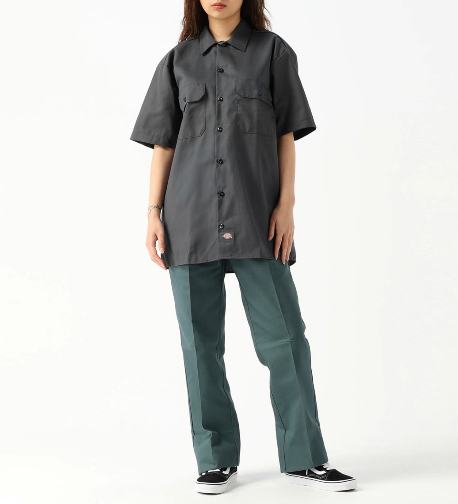 Dickies(ディッキーズ)のワークシャツ 半袖 "1574"|トップス/シャツ/ブラウス/メンズ|チャコール