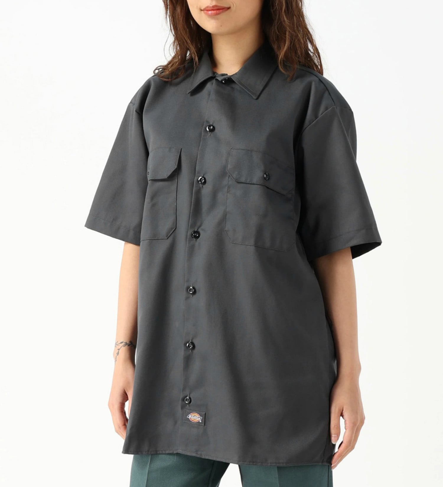 Dickies(ディッキーズ)のワークシャツ 半袖 "1574"|トップス/シャツ/ブラウス/メンズ|チャコール