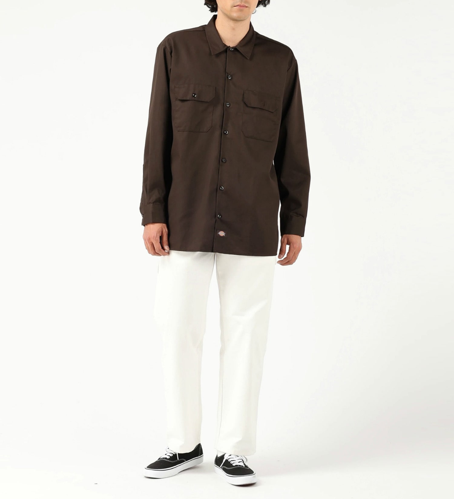 Dickies(ディッキーズ)のワークシャツ 長袖 "574"|トップス/シャツ/ブラウス/メンズ|ダークブラウン