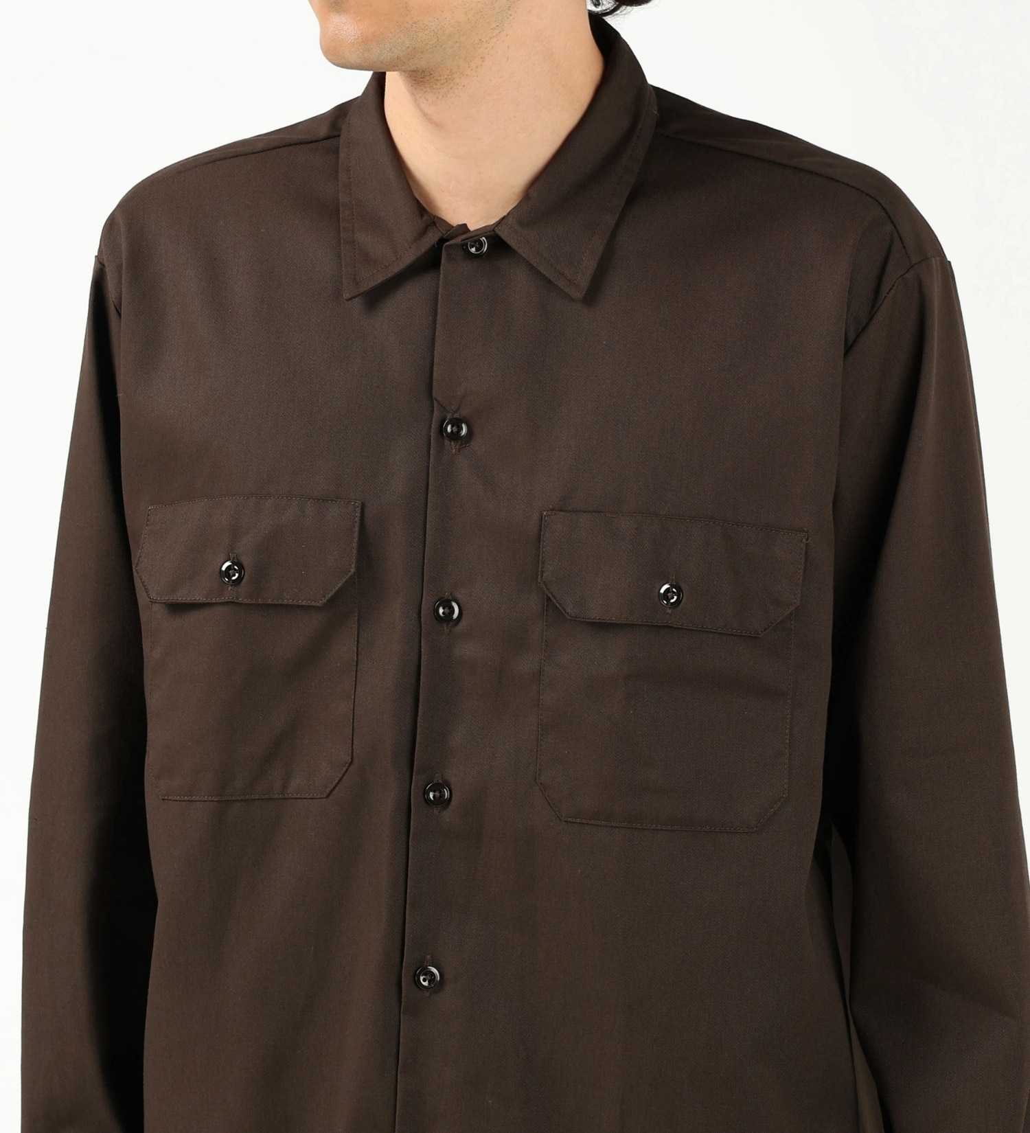 Dickies(ディッキーズ)のワークシャツ 長袖 "574"|トップス/シャツ/ブラウス/メンズ|ダークブラウン