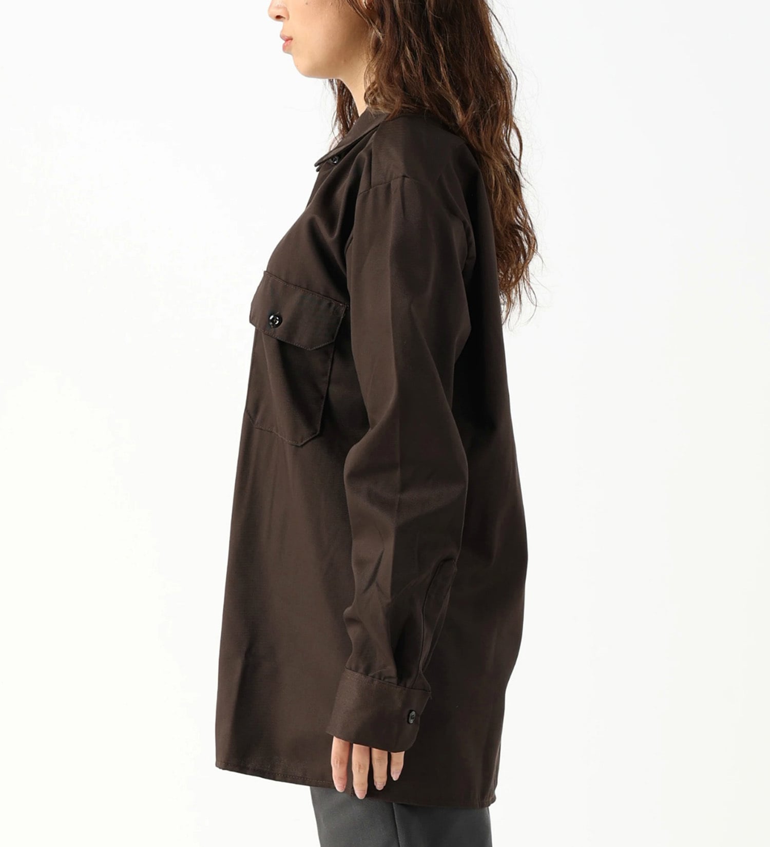 Dickies(ディッキーズ)のワークシャツ 長袖 "574"|トップス/シャツ/ブラウス/メンズ|ダークブラウン
