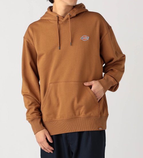 Dickies(ディッキーズ)のフレンチ テリー　スモールバッジ ロゴ　フーディー|トップス/パーカー/メンズ|ブラウン