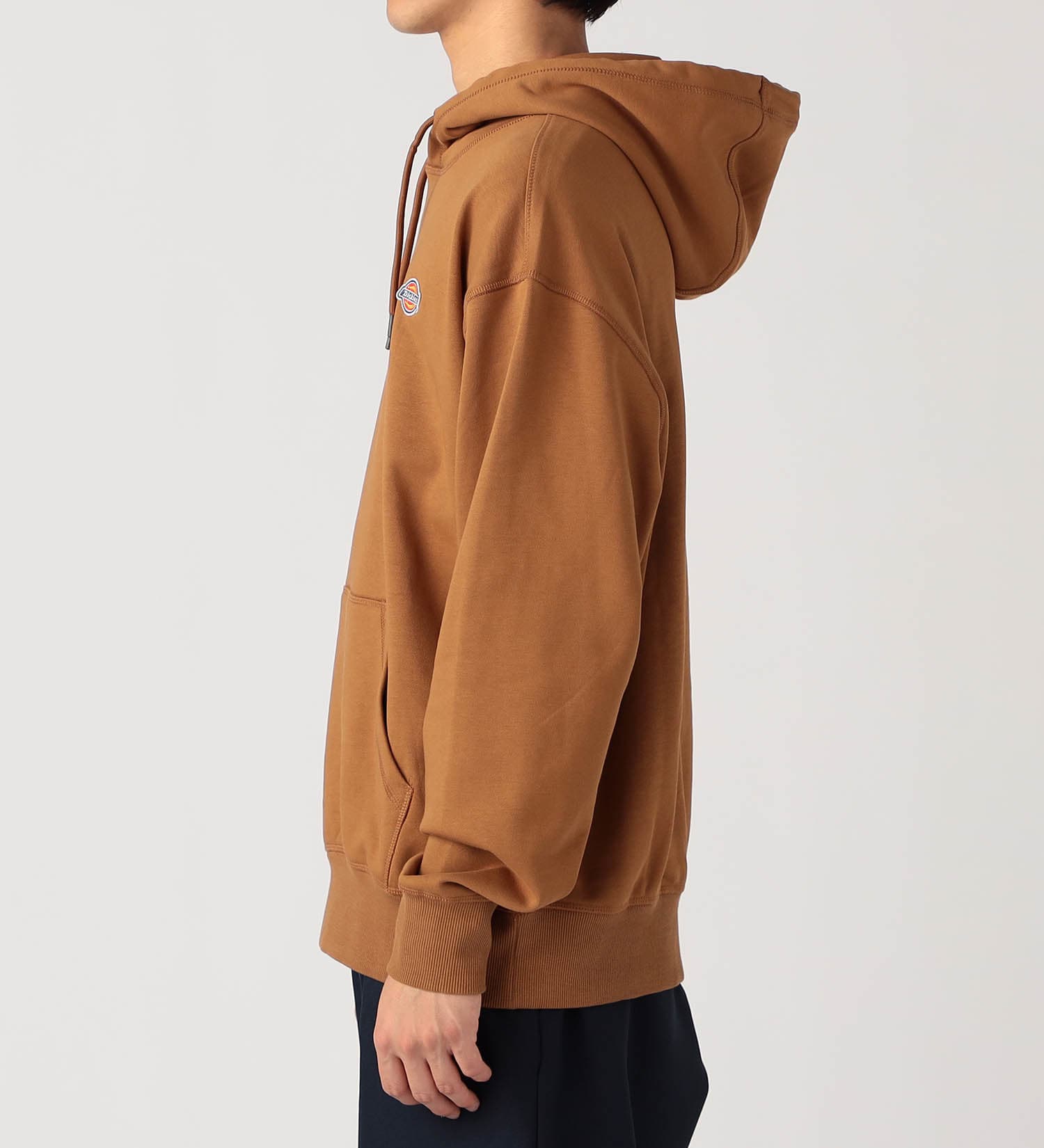 Dickies(ディッキーズ)のフレンチ テリー スモールバッジ ロゴ フーディー|トップス/パーカー/メンズ|ブラウン