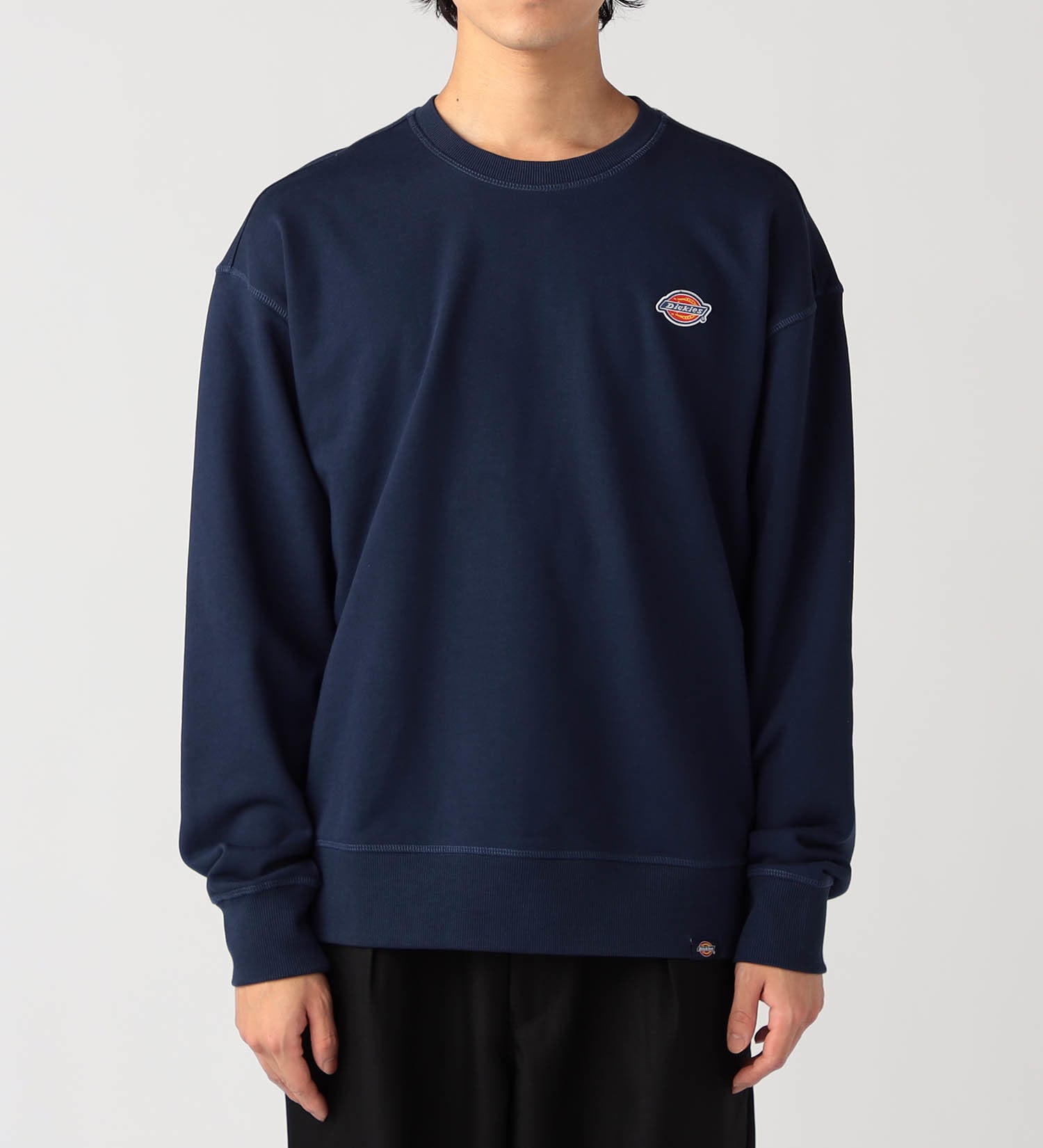 Dickies(ディッキーズ)のフレンチテリー スモールバッジ ロゴ クルーネック|トップス/スウェット/メンズ|ネイビー