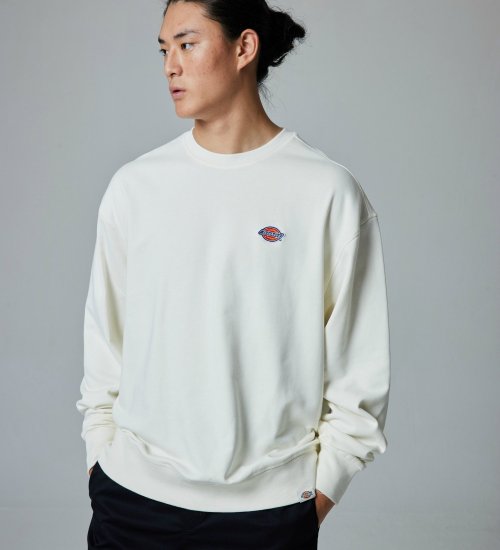 Dickies(ディッキーズ)のフレンチテリー　スモールバッジ ロゴ　クルーネック|トップス/スウェット/メンズ|アイボリー