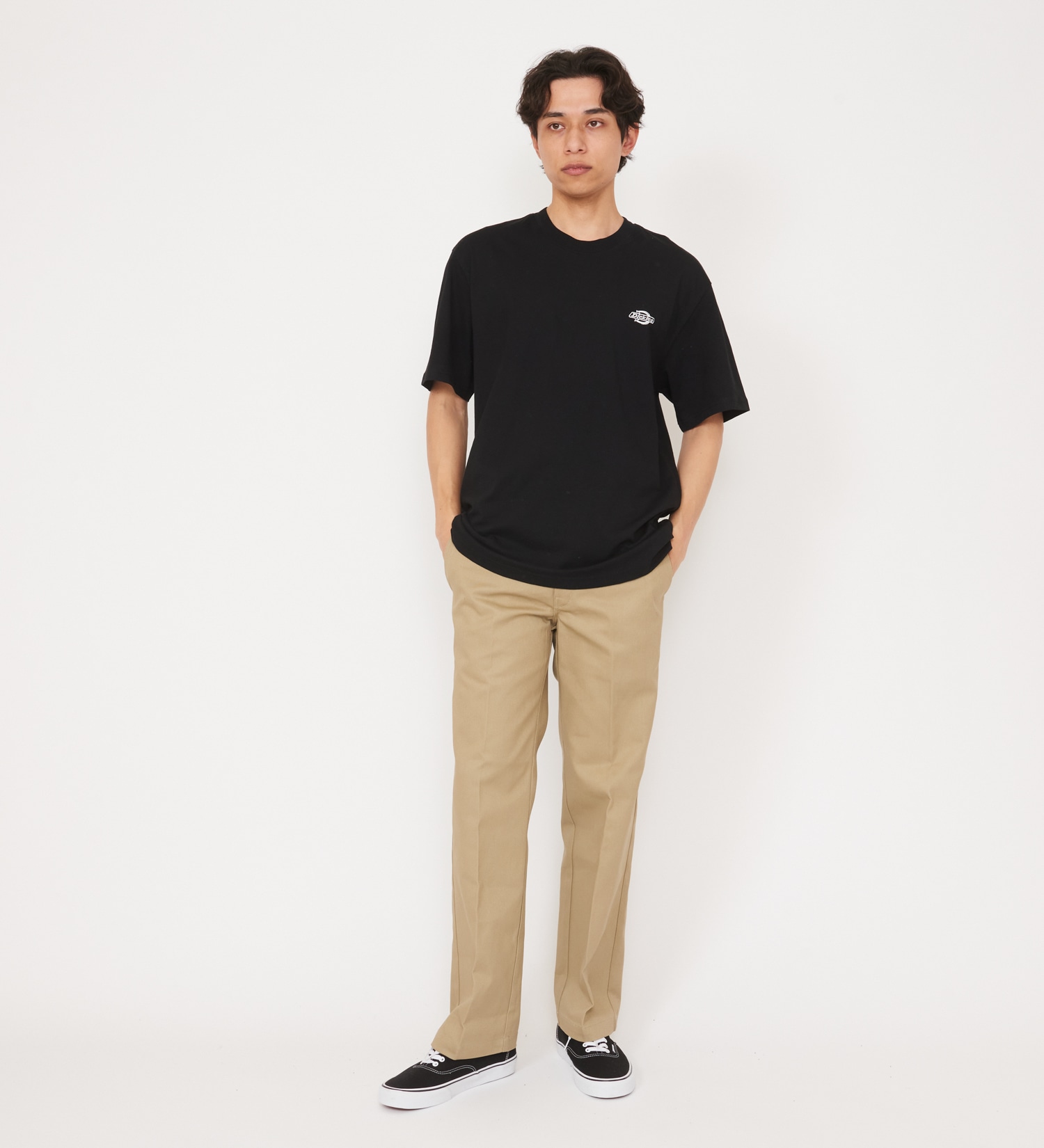 Dickies(ディッキーズ)のワンポイントロゴ ヘビーウェイトTシャツ 半袖|トップス/Tシャツ/カットソー/メンズ|ブラック