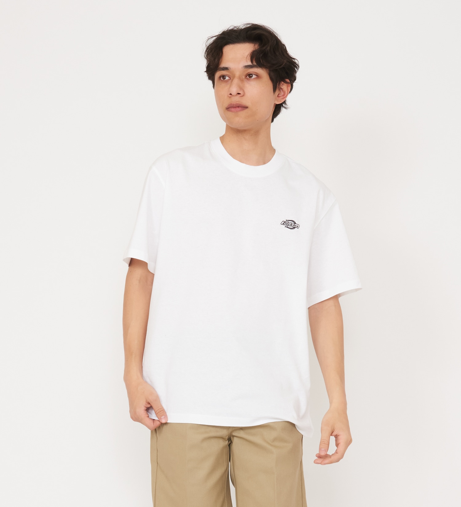 Dickies(ディッキーズ)のワンポイントロゴ ヘビーウェイトTシャツ 半袖|トップス/Tシャツ/カットソー/メンズ|ホワイト