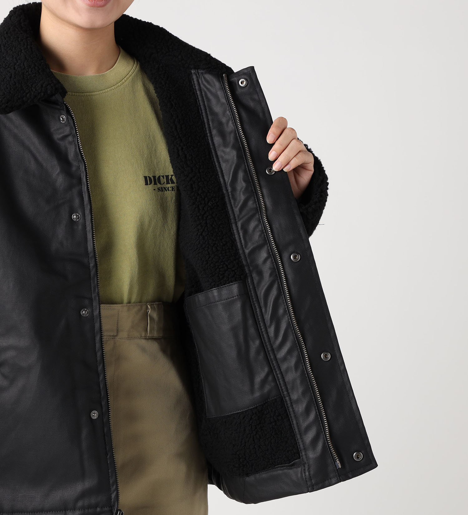 Dickies(ディッキーズ)のキャンバスパデットフライトジャケット|ジャケット/アウター/ミリタリージャケット/レディース|ブラック