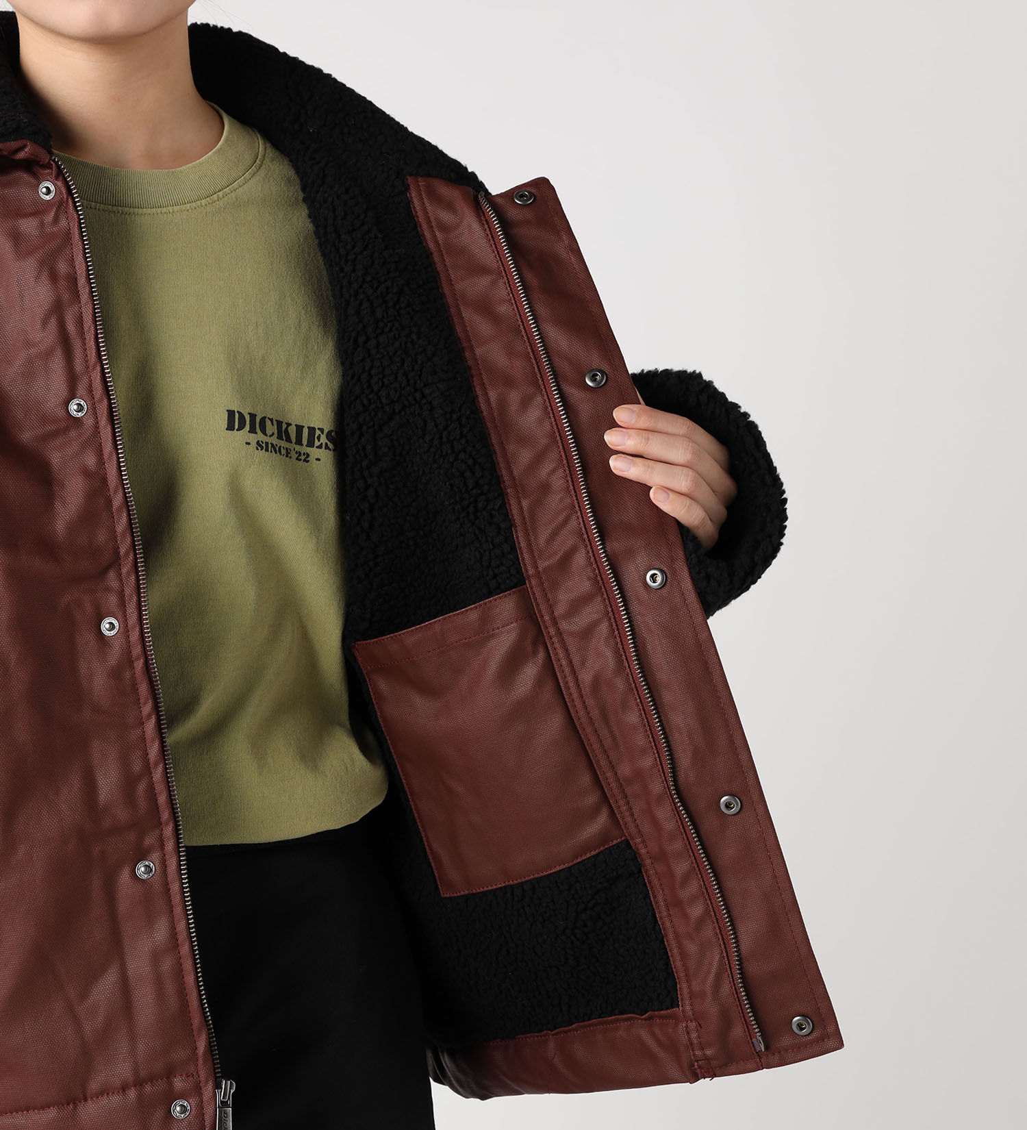 Dickies(ディッキーズ)のキャンバスパデットフライトジャケット|ジャケット/アウター/ミリタリージャケット/レディース|ワインレッド