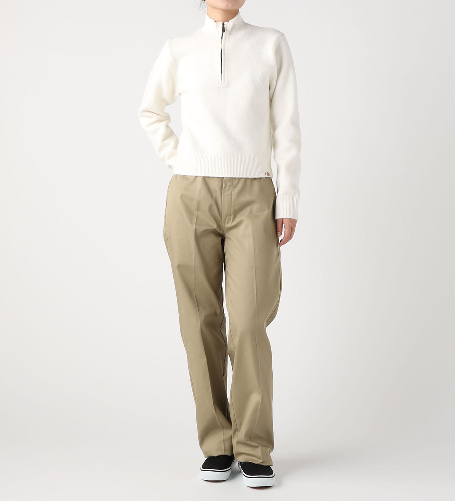 Dickies(ディッキーズ)のロゴ ニット|トップス/ニット/セーター/レディース|ホワイト