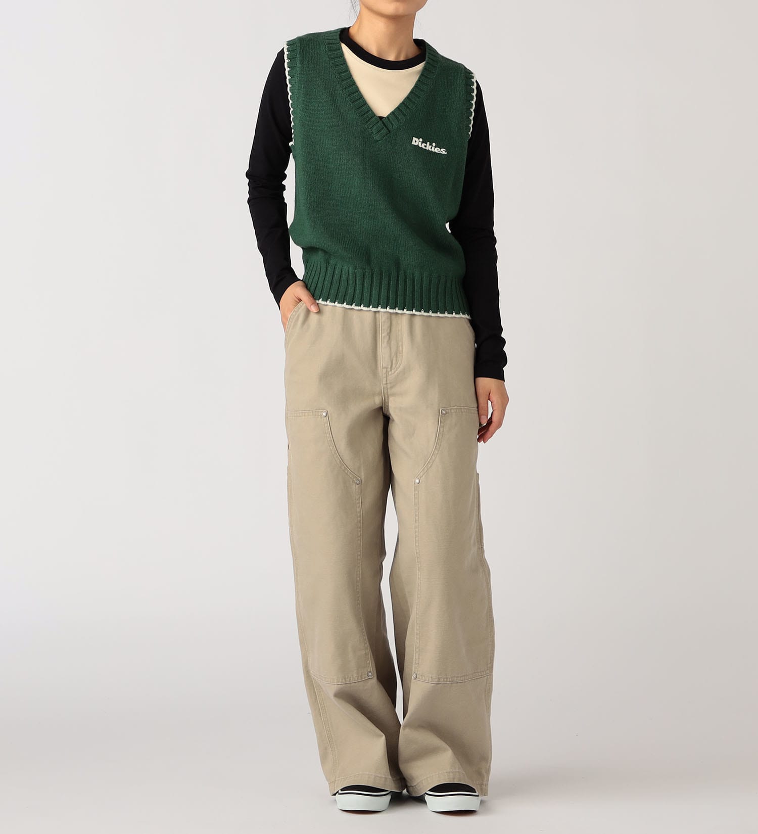 Dickies(ディッキーズ)のニットベスト|トップス/ニット/セーター/レディース|グリーン