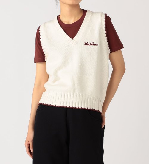 Dickies(ディッキーズ)のニットベスト|トップス/ニット/セーター/レディース|アイボリー