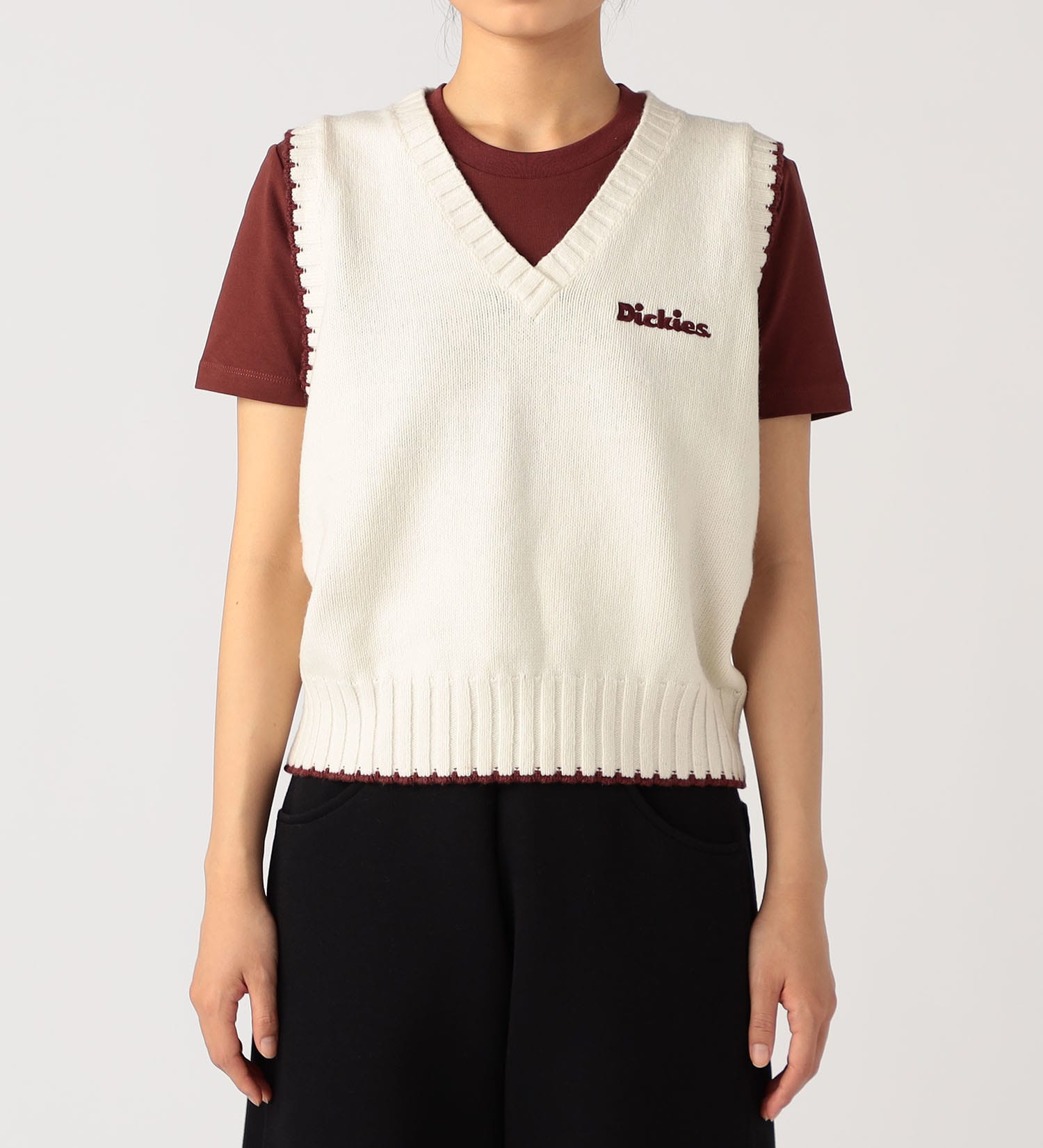 Dickies(ディッキーズ)のニットベスト|トップス/ニット/セーター/レディース|アイボリー