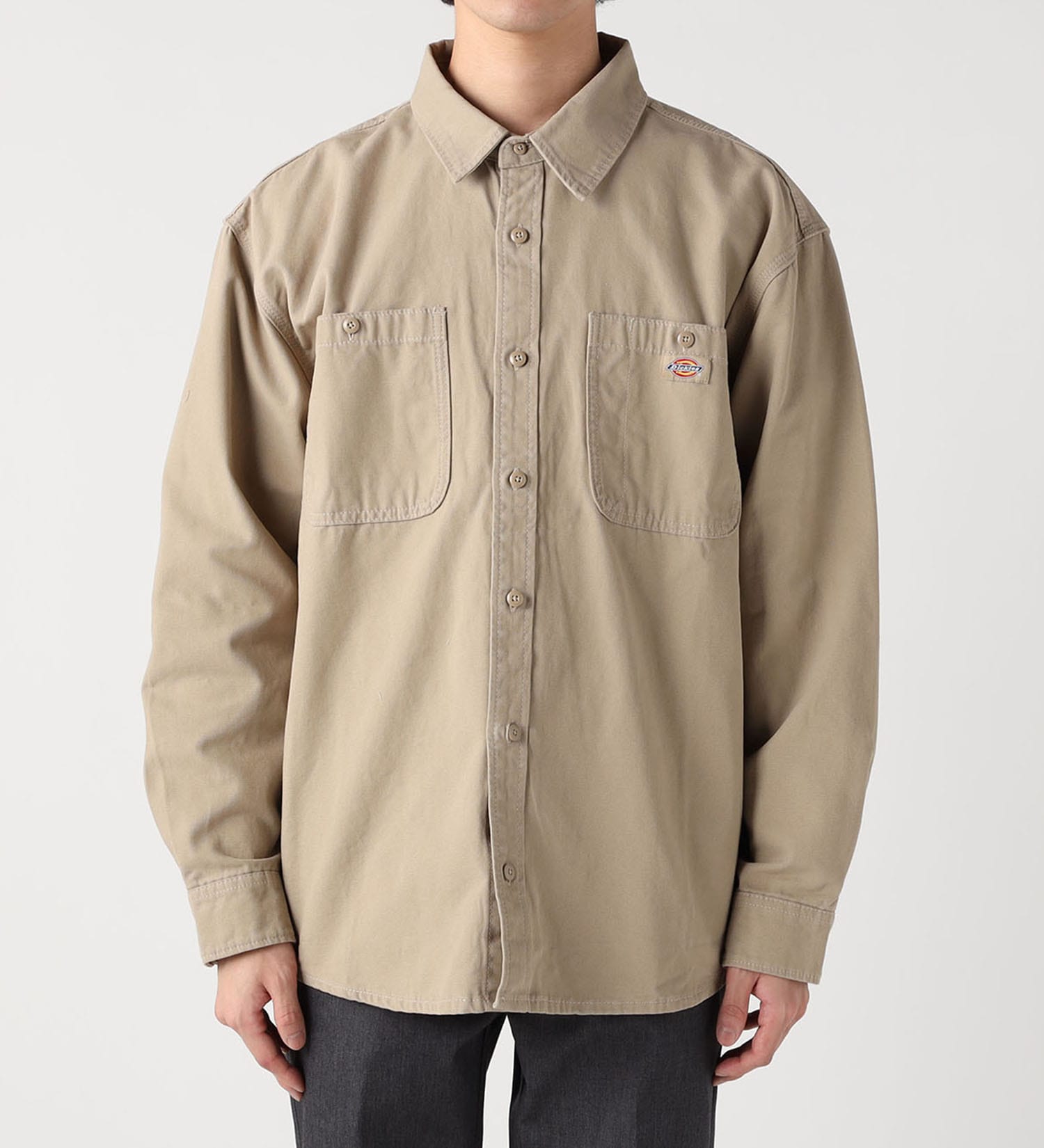 Dickies(ディッキーズ)のロングスリーブシャツ|トップス/シャツ/ブラウス/メンズ|ベージュ
