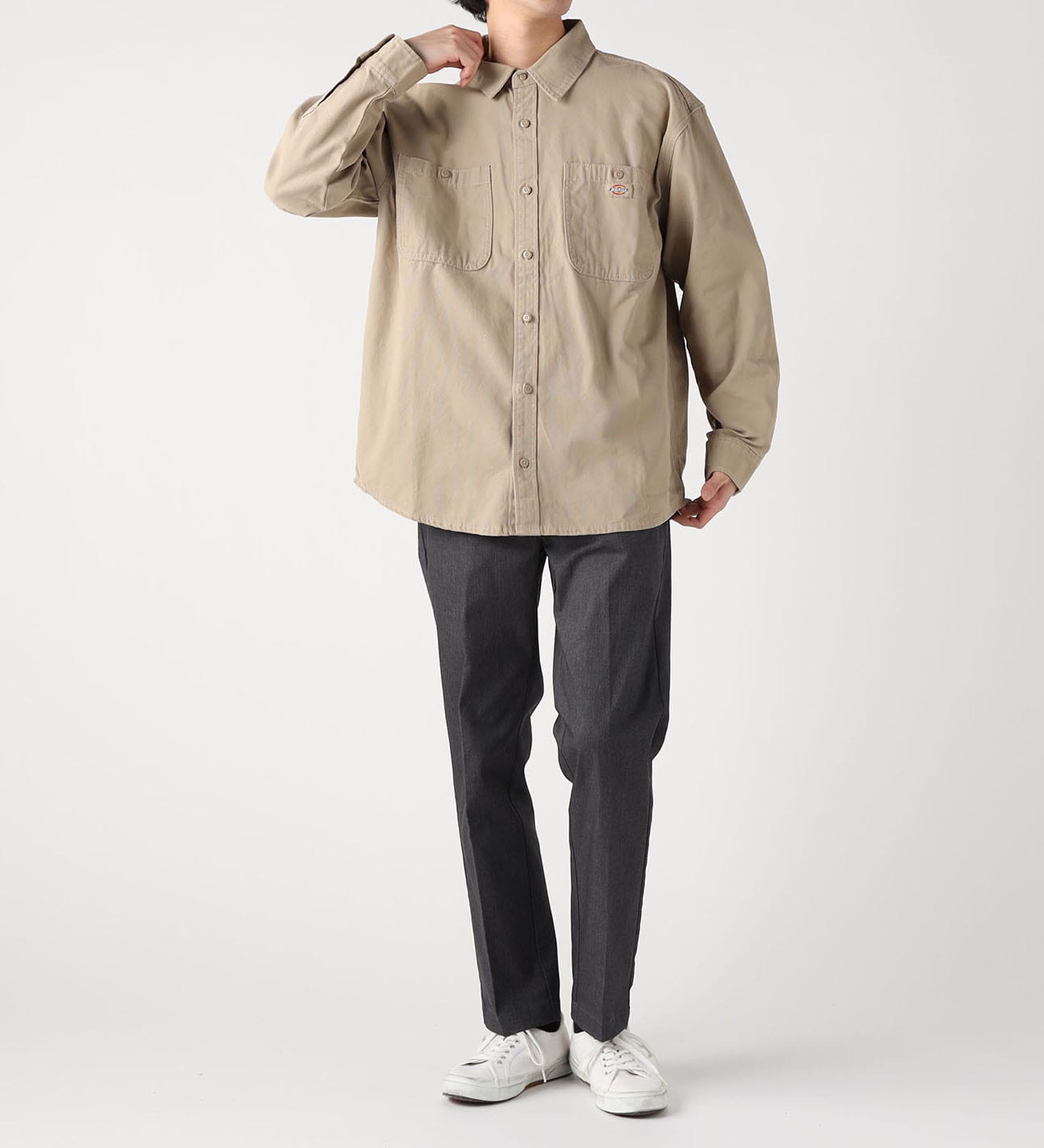 Dickies(ディッキーズ)のロングスリーブシャツ|トップス/シャツ/ブラウス/メンズ|ベージュ