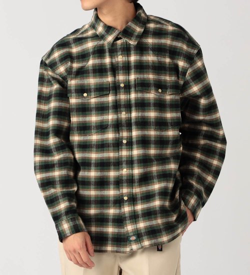 Dickies(ディッキーズ)のフランネルシャツ|トップス/シャツ/ブラウス/メンズ|グリーン