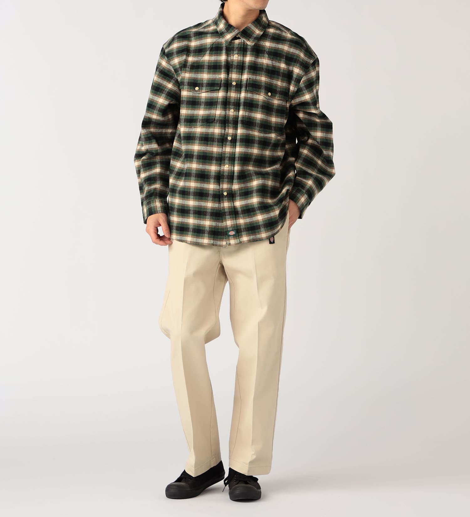 Dickies(ディッキーズ)のフランネルシャツ|トップス/シャツ/ブラウス/メンズ|グリーン