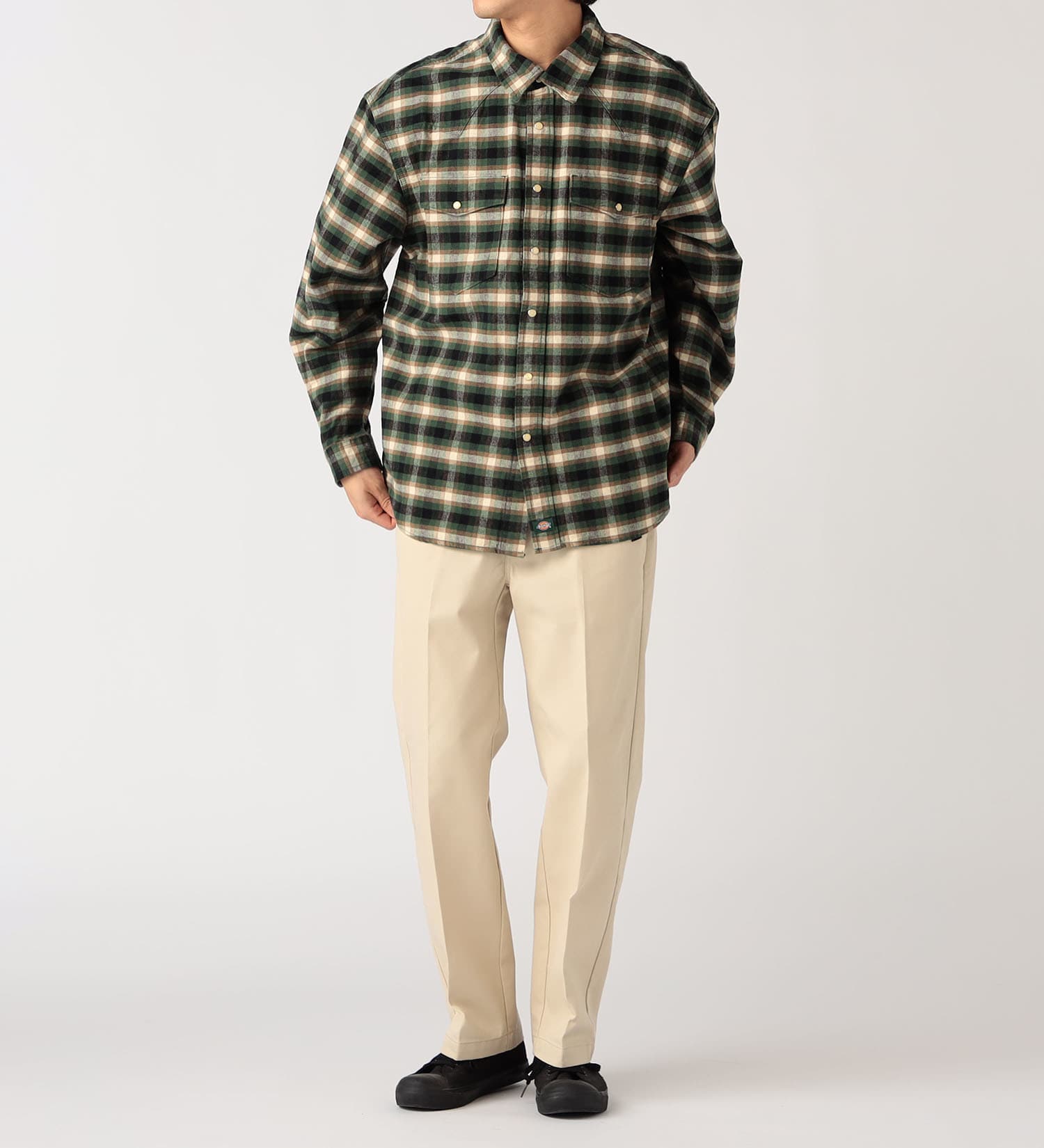 Dickies(ディッキーズ)のフランネルシャツ|トップス/シャツ/ブラウス/メンズ|グリーン