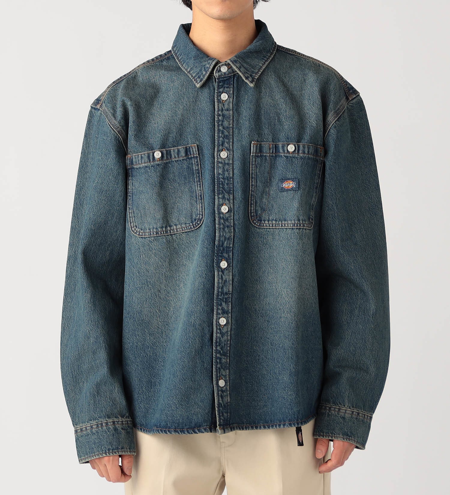 Dickies(ディッキーズ)のメカニックシャツ|トップス/シャツ/ブラウス/メンズ|中色ブルー