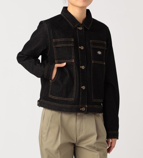 Dickies(ディッキーズ)のデニムジャケット|ジャケット/アウター/デニムジャケット/レディース|ブラックデニム