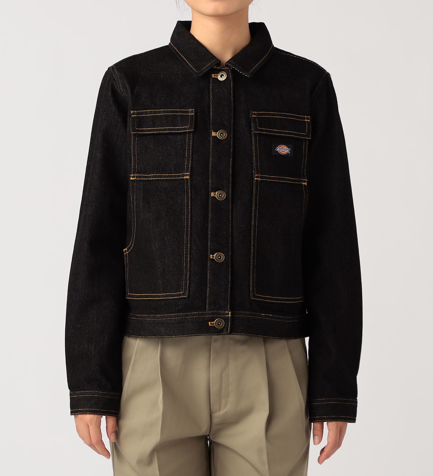 Dickies(ディッキーズ)のデニムジャケット|ジャケット/アウター/デニムジャケット/レディース|ブラックデニム