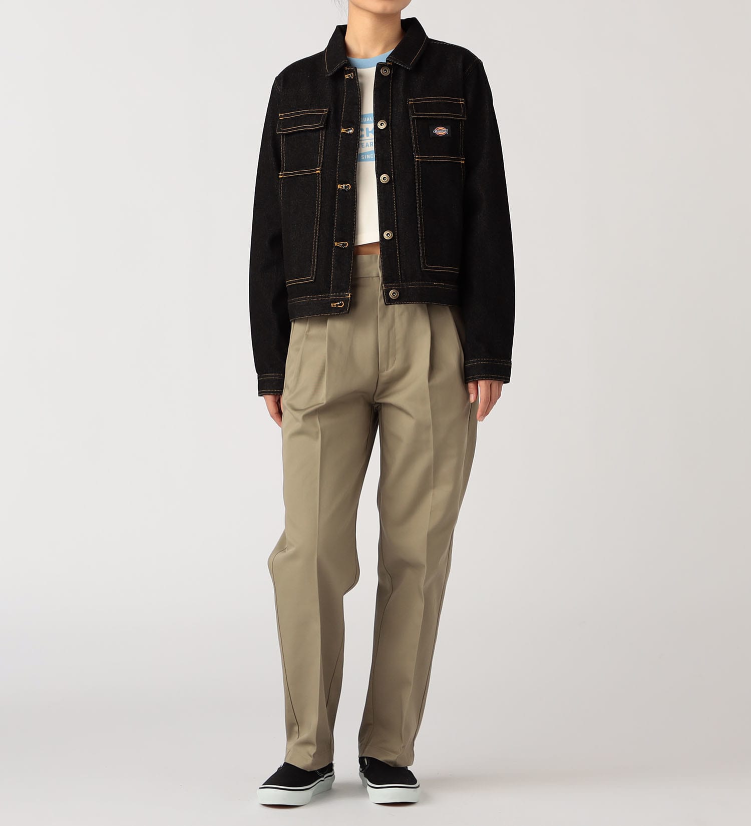 Dickies(ディッキーズ)のデニムジャケット|ジャケット/アウター/デニムジャケット/レディース|ブラックデニム