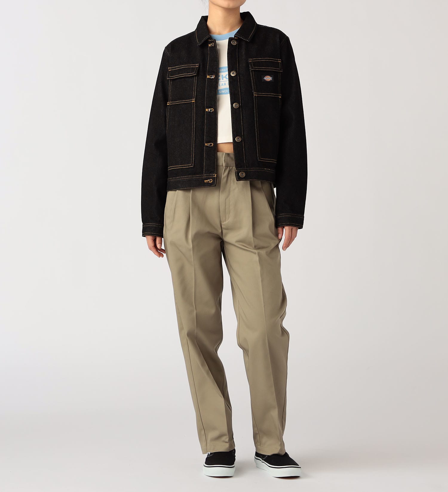 Dickies(ディッキーズ)のデニムジャケット|ジャケット/アウター/デニムジャケット/レディース|ブラックデニム