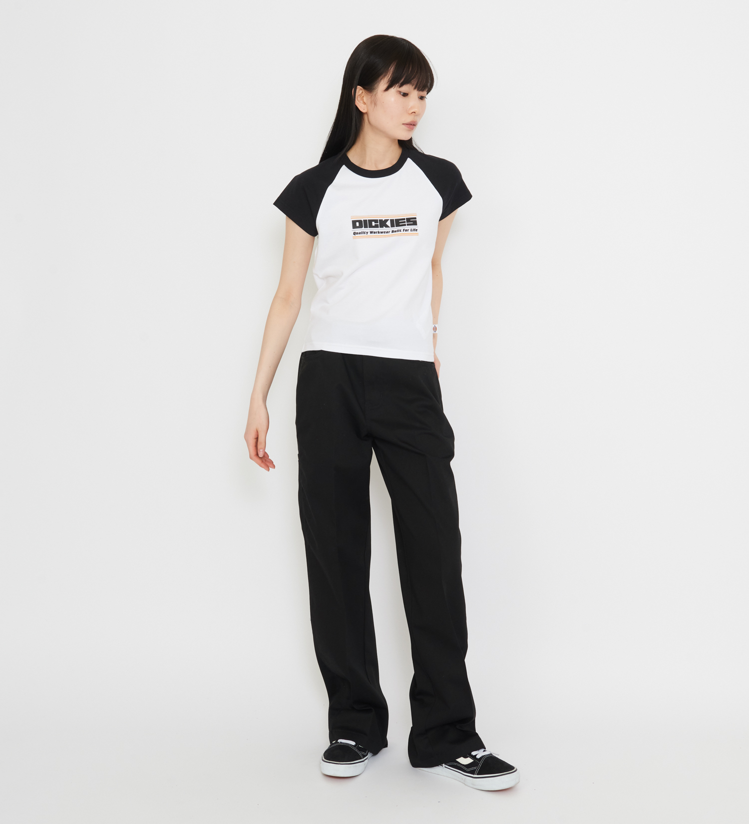 Dickies(ディッキーズ)のダービー ラグランTシャツ 半袖|トップス/Tシャツ/カットソー/レディース|ホワイト