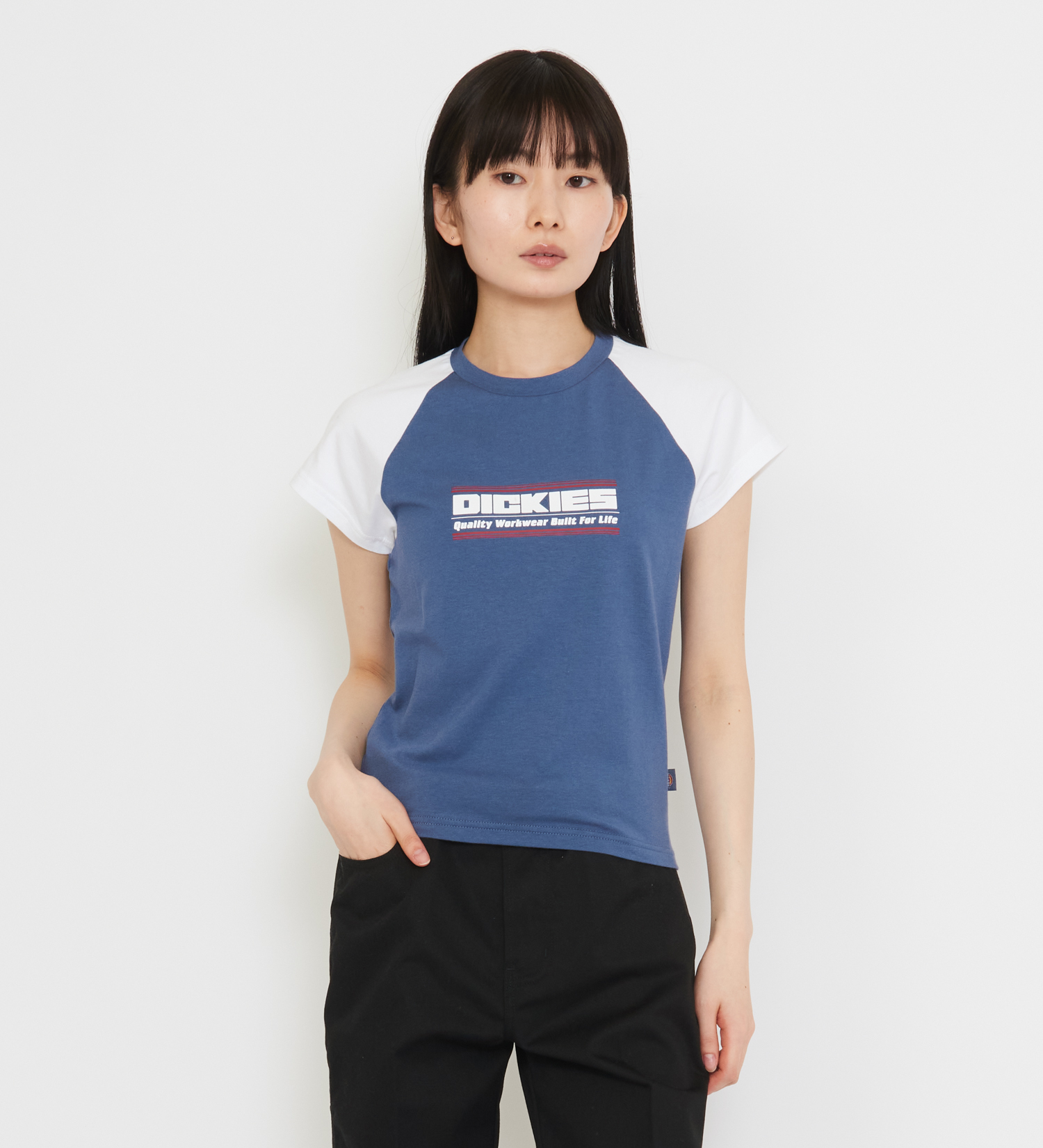 Dickies(ディッキーズ)のダービー ラグランTシャツ 半袖|トップス/Tシャツ/カットソー/レディース|ブルー