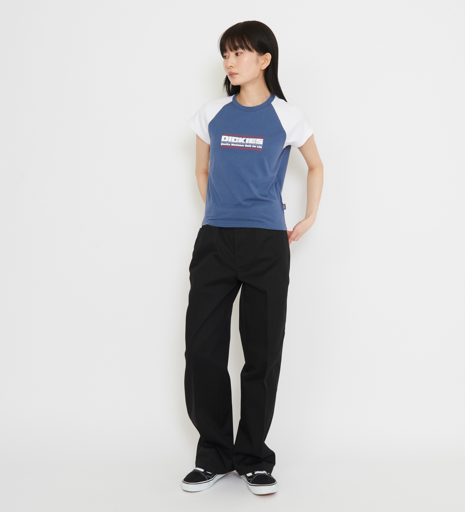 Dickies(ディッキーズ)のダービー ラグランTシャツ 半袖|トップス/Tシャツ/カットソー/レディース|ブルー